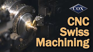 What is CNC Swiss Machining  Cox Manufacturing [upl. by Nahtanohj272]