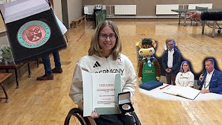 PUNKTum Tischtennis ParalympicsGoldmedaillengewinnerin Sandra Mikolaschek geehrt [upl. by Lemrac]