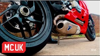 Ducati Panigale V4 RACES 1199 EMBARASSING  Superbike Shootout  1199 vs V4 Akrapovic amp Termignoni [upl. by Deana]