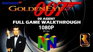 GoldenEye 007 N64  00 Agent  Full Game Walkthrough [upl. by Gracye718]