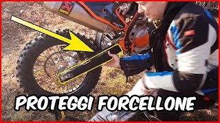 Protezione Forcellone Moto Enduro [upl. by Krueger]