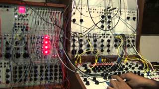 Buchla 100 amp 205 matrix mixer [upl. by Pansie]