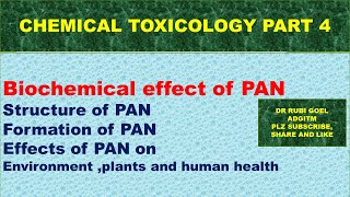 Biochemical effects of PAN structure and formation and effects of peroxyacetyl nitrate PAN [upl. by Amahs316]