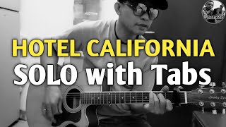 Hotel California Guitar tutorial  Solo  with tabs [upl. by Ashling]