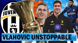 Vlahovic Ends Juventuss Trophy Drought  Federico Chiesa To Stay  Recce James Red Carded [upl. by Cuttie]