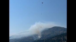 LIVE Wildfire south of Peachland [upl. by Larual420]