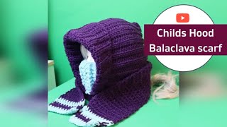 Kids Hood Balaclava Scarf One size fits all [upl. by Nauqyaj]