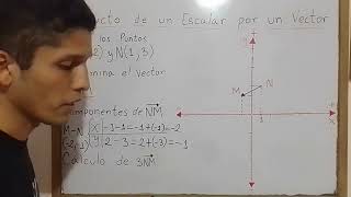 Producto de un Escalar por un Vector dados los puntos origen y extremo Segundo Ejercicio [upl. by Dumas]