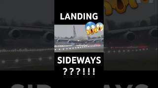 INSANE Crosswind SIDEWAYS Crab LANDING 😱 [upl. by Leinnad]