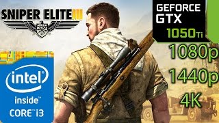 Sniper Elite 3  III GTX 1050 ti  i3 6100  1080p  1440p  4K [upl. by Giffie]