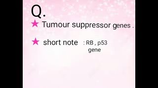 Tumour suppressor genes  RB  p53 genesGuardian of genome [upl. by Rollecnahc]