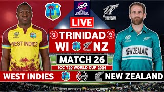 West Indies vs New Zealand Live Match  WI vs NZ Live Match Today  ICC T20 World Cup Live Scores [upl. by Sternlight866]