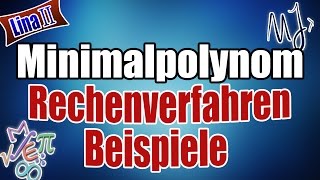 Minimalpolynom bestimmen  Rechenverfahren mit Beispielen [upl. by Tandie]