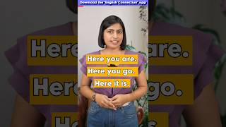 Here You Are  Go  It Is में अंतर Learn Spoken English Vidya Connection Kanchan shorts [upl. by Audie]