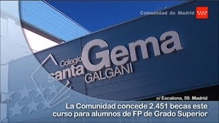 Concedidas 2451 nuevas becas para alumnos de FP de Grado Superior [upl. by Tenneb]