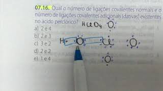 Exercício 16 4A  Ligação na fórmula do HClO4 [upl. by Beltran791]