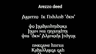 Arezzo deed Gothic language [upl. by Trip944]