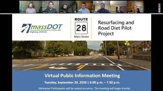 Route 28 Resurfacing amp Road Diet Pilot Public Meeting 09292020 [upl. by Leifeste]