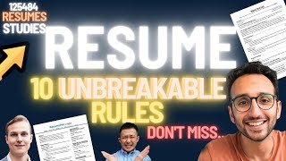 10 Unbreakable Rules for Writing a Resume in 2024 🏆 Land on Dream Job 🚀 [upl. by Labanna726]