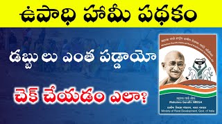 How to check MGNREGA payment details in Telugu [upl. by Adnohral]