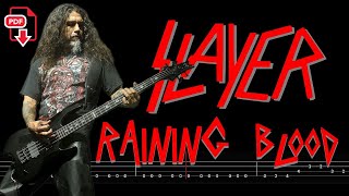 Slayer  Raining Blood 🔴Bass Tabs  Notation ChamisBass slayerbass chamisbass basstabs [upl. by Enneira]