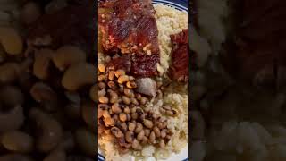 Budget Friendly Meals  Smoked Neckbones  White Rice amp Black Eyed Peas comfortfood [upl. by Kironde82]