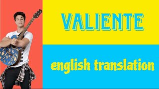 VALIENTE  Soy Luna  LYRICS AND ENGLISH TRANSLATION [upl. by Morgenthaler]