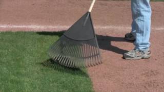 How to Remove Ballfield Lips with a Leaf Rake [upl. by Lesirg]