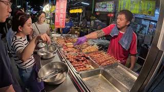 Street Food Market Kaohsiung Taiwan Liouhe Tourist Night Market [upl. by Minerva]