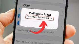 This Apple ID is not ActiveVerification Failed this Apple ID is not Active Problem Solution iPhone [upl. by Lunetta]