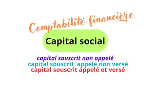 Comptabilisation du capital التقييد المحاسبي لرأس المال [upl. by Eilyk]