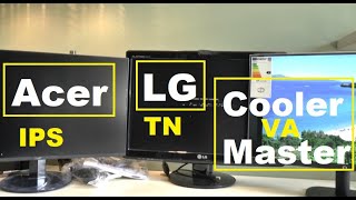 Monitor IPS czy VA czy TN  Acer SB241Y  Cooler Master GA241  LG W2271TC [upl. by Ennairrek366]