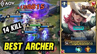 AoV  BRUNHILDA GAMEPLAY  BEST ARCHER  ARENA OF VALOR [upl. by Yblehs]