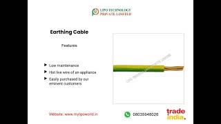 Earthing Cable  LIPO TECHNOLOGY PRIVATE LIMITED [upl. by Ellenrahs246]