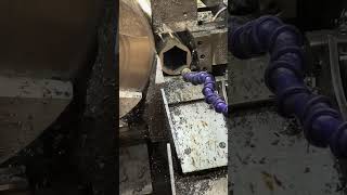 Hexagonal steel pipe cutting [upl. by Annaes763]