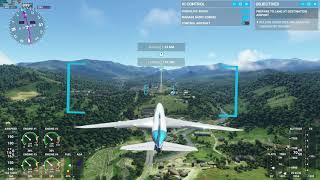 Microsoft Flight Simulator 2020 Landing a 747 at La Nubia Airport Manizales Colombia 4K [upl. by Ikciv]