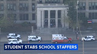 2 staffers stabbed by student at middle school in Northeast Philadelphia Source [upl. by Scoles621]