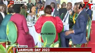 FINALLY PRESIDENT RUTO WELCOMES UHURU AND RAILA AT STATEHOUSE FOR LUNCH ON JAMHURI DAY [upl. by Moffit]