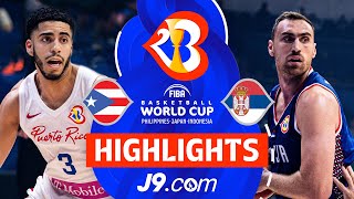 Puerto Rico 🇵🇷 vs Serbia 🇷🇸  J9 Highlights  FIBA Basketball World Cup 2023 [upl. by Kudva]