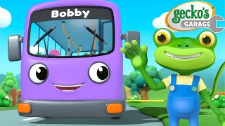 Wheels on the Bus Song  Sing Along at Geckos Garage  Trucks For Children  Cartoons For Kids [upl. by Snyder865]