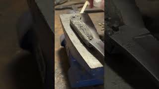 Making a skinner knife from a saw blade part 2 adding buffalo horn scales knifemaker knives [upl. by Tollmann]