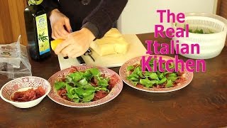 Easy Italian Appetizer Recipe Bresaola Arugula and Parmigiano [upl. by Nniuqal799]