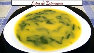 Sopa de Espinacas  Receta de Cocina en Familia [upl. by Solorac433]