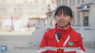 GLOBALink  Schools in Chinas Xizang embrace warm winter with heating projects covered [upl. by Linzer]