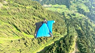 Bussalp  Wingsuit BASE  RAW footage following Veitchy [upl. by Okramed]