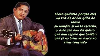 CUANDO LLORA MI GUITARRA JULIO JARAMILLO  LETRA [upl. by Gilbart851]