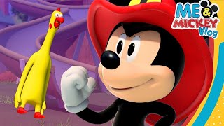 Rubber Chicken Rescue 🐤🚒  Me amp Mickey  Vlog 55  disneyjr [upl. by Ysnap]