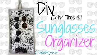 DOLLAR TREE DIY  SUNGLASSES ORGANIZER [upl. by Aileon385]