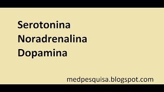 Dopamina serotonina e noradrenalina BÃSICO  PODCAST [upl. by Ivens]