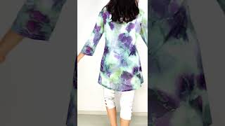 Green purple mesh ladies tunic top available at ilovetunicscom [upl. by Wenz]